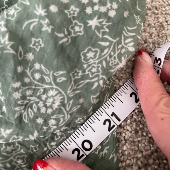 Madewell Green Floral Midi Dress - Picture 3 of 10